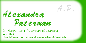 alexandra paterman business card